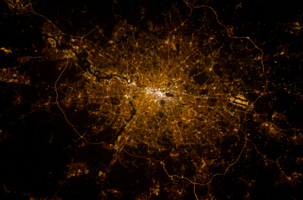 Aerial view of London at night (Credit: NASA/CC BY-NC 2.0)