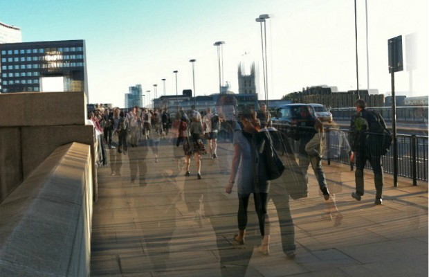 Commuters crossing London Bridge (credit: Adam Tinworth/CC BY-ND 2.0)